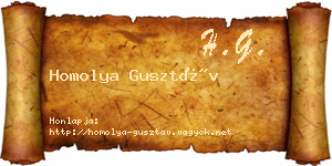 Homolya Gusztáv névjegykártya